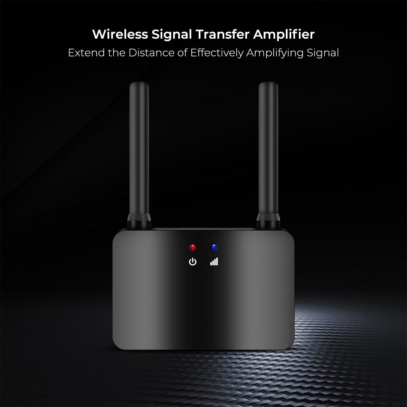 Répéteur sans Fil, Amplificateur de Signal sans Fil, 1000m, Haute Compatibilité, Prolongateur de Portée pour Pouton D'appel 433 MHz