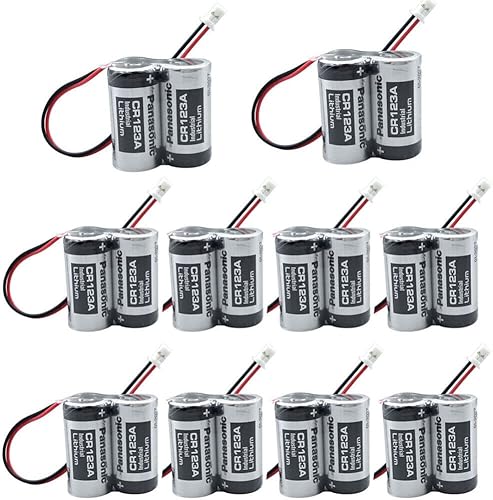 Miniatura 1 de YICUAA - Baterías de litio industriales de 3 V para Panasonic CR123A 123A (CR123AMR-BAT6V1SET2CR17335A) (paquete de 10)