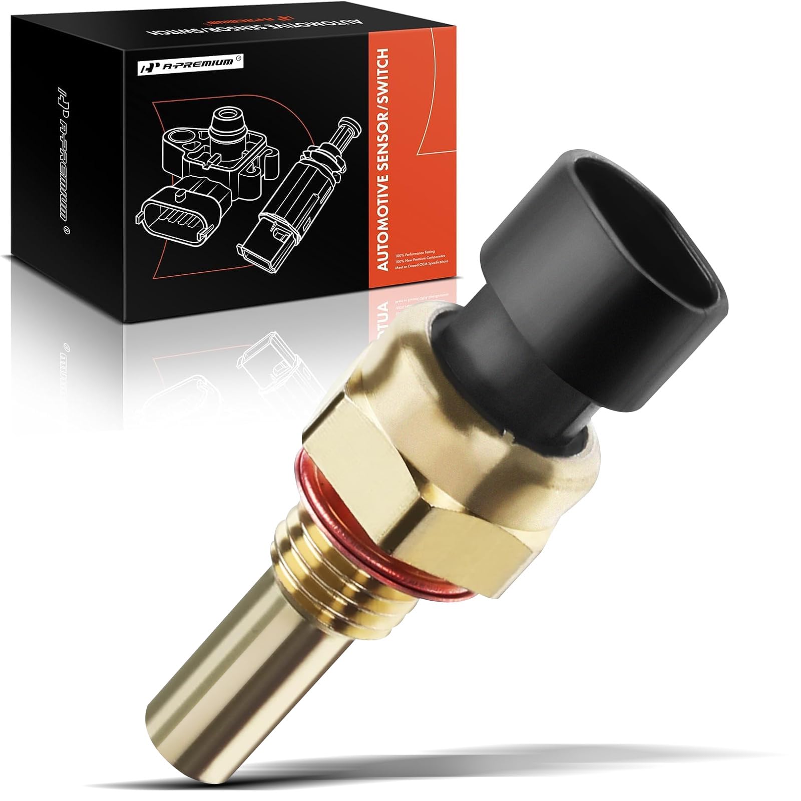 A-Premium Engine Coolant Temperature Sensor Compatible with Chevy, GMC, Cadillac, Buick & More - Avalanche, Corvette, Silverado, Sierra, Yukon, Escalade, LaCrosse, H2, G5, 9-7x - 19236568, 12608814