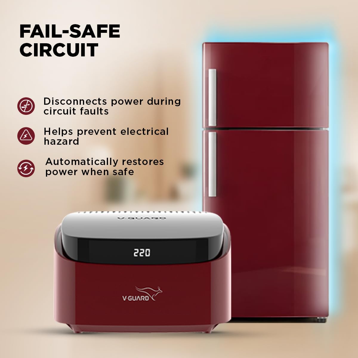 V-Guard Stabilizer for Refrigerator - Protect Your Appliance -8
