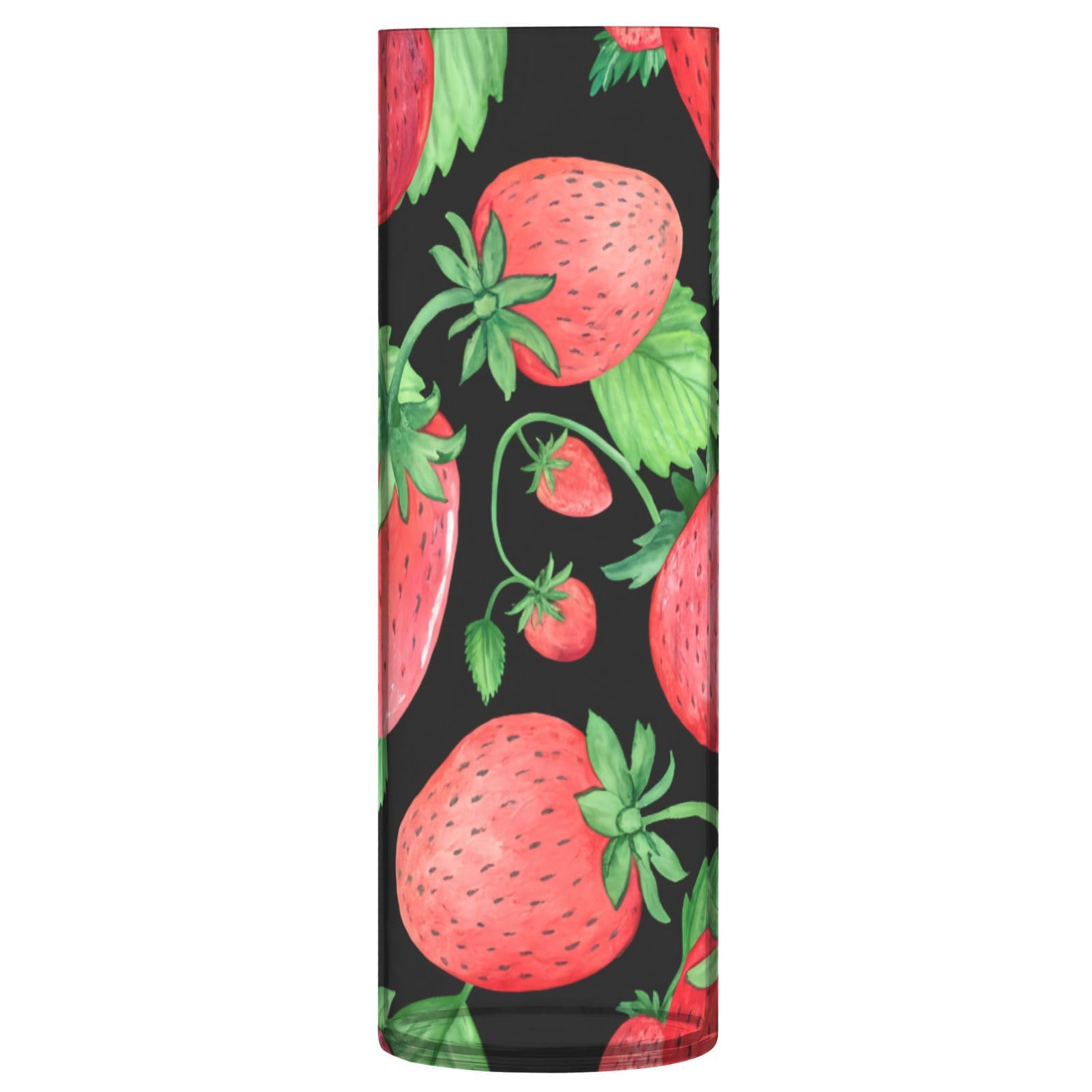 Jarrón de fresas de cristal de diseño exclusivo para centro de mesa de estilo granja moderna