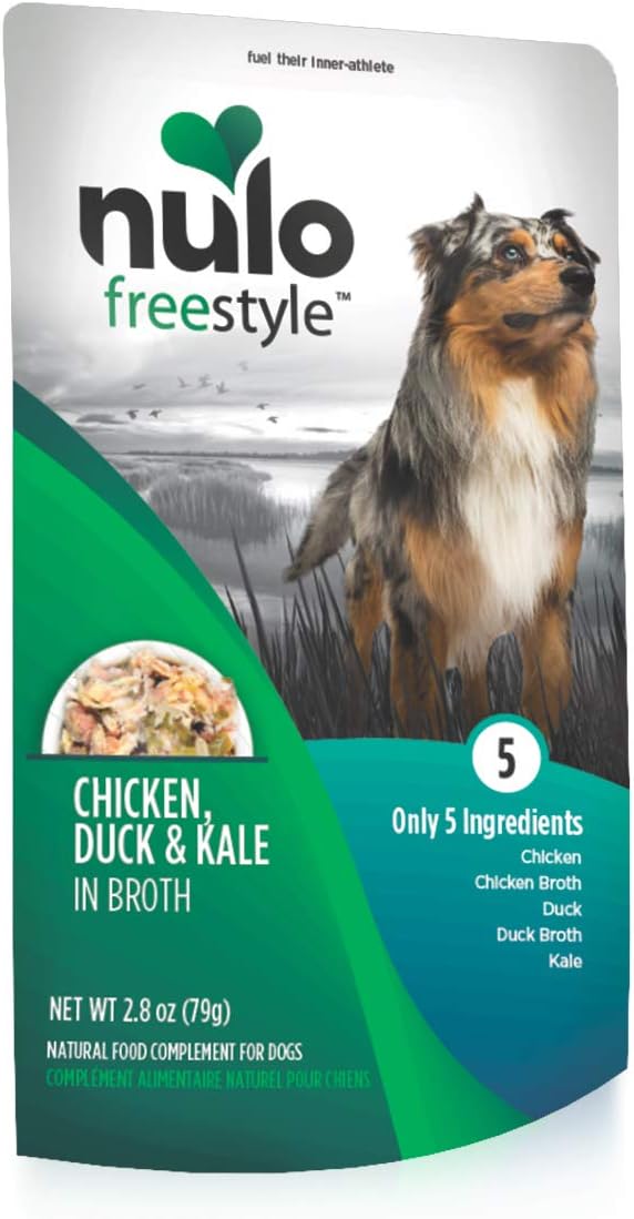 Nulo Freestyle Natural Dog Food Topper, 2.8 oz. Pouch Grain Free Real Meat Dog