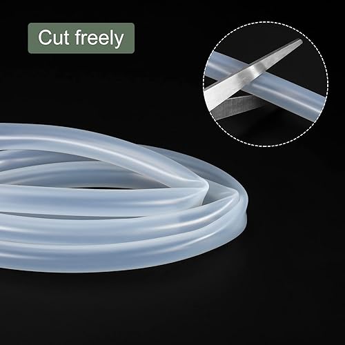 Miniatura 144 de YOKIVE Tubo de silicona, transferencia de agua ideal para bomba (transparente, 0.079x0.118 in IDxOD, 3.3 ft) Claro,Transparente,Gris,forro polar