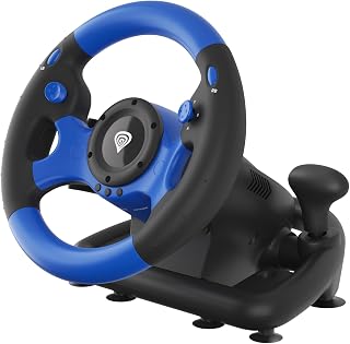 Genesis SEABORG 350 Noir, Bleu USB Volant + pédales Nintendo Switch, PC, PlayStation 4, PlayStation 3, Xbox 360, Xbox One