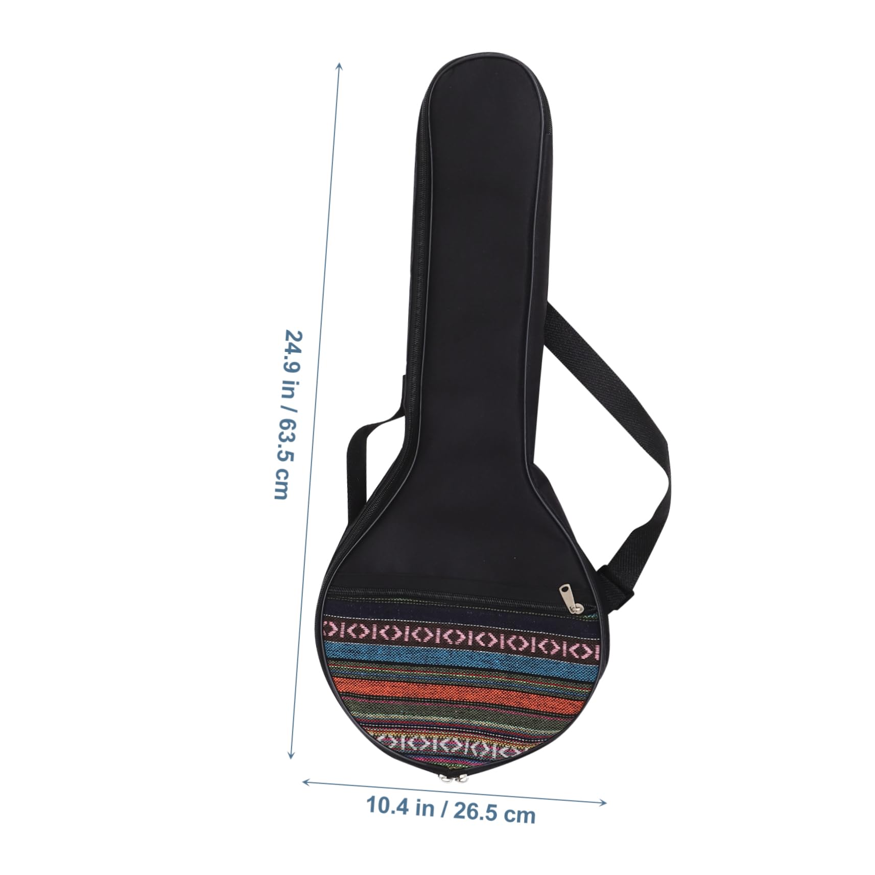 BESPORTBLE 4 String Banjo Storage Bag Soft Case Adjustable Strap Cotton Padding Ethnic Pattern Random Style