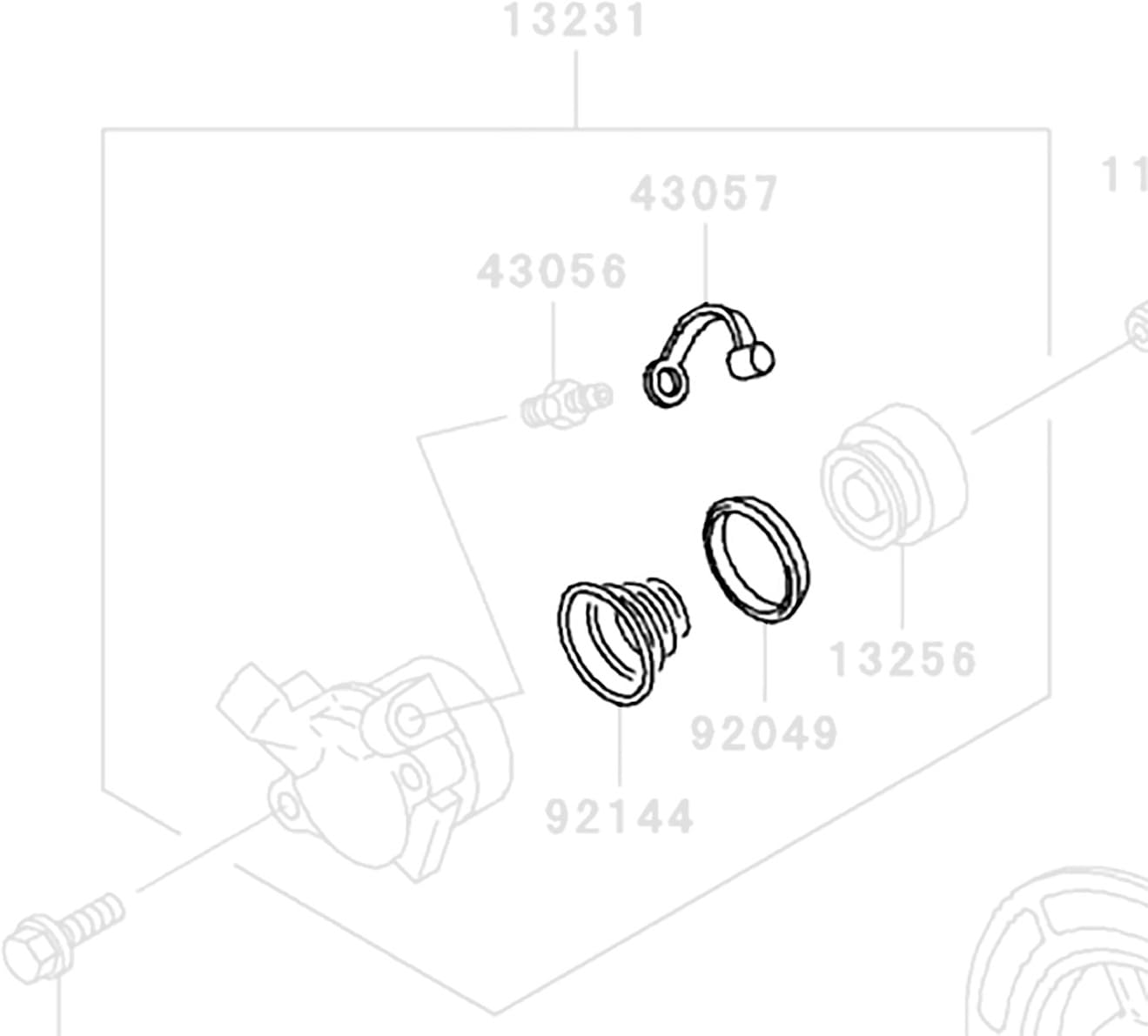 0108-007 Clutch Slave Cylinder Rebuild Repair Parts Kit Compatible with Kawasaki Triumph