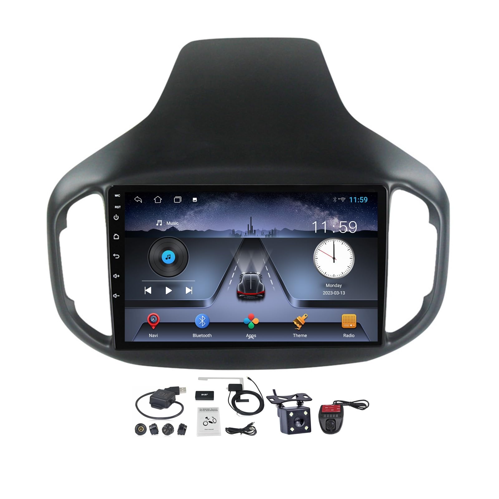 Autoradio Android 12 pour Chery Tiggo 7 avec GPS et CarPlay sans fil