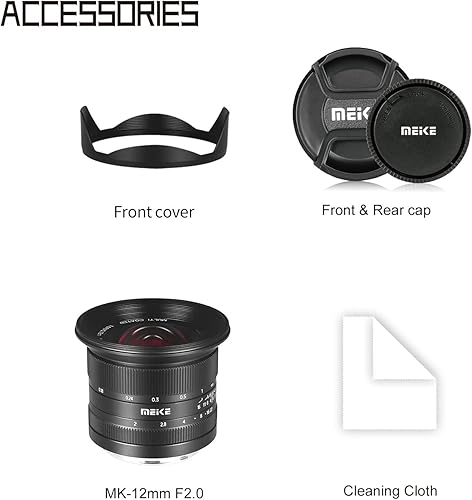 Miniatura 7 de Meike Lente de enfoque manual ultra gran angular f2.0 de 0.472 in compatible con cámaras sin espejo Sony E Mount APS-C A6400 A5000 A5100 A6000 A6100