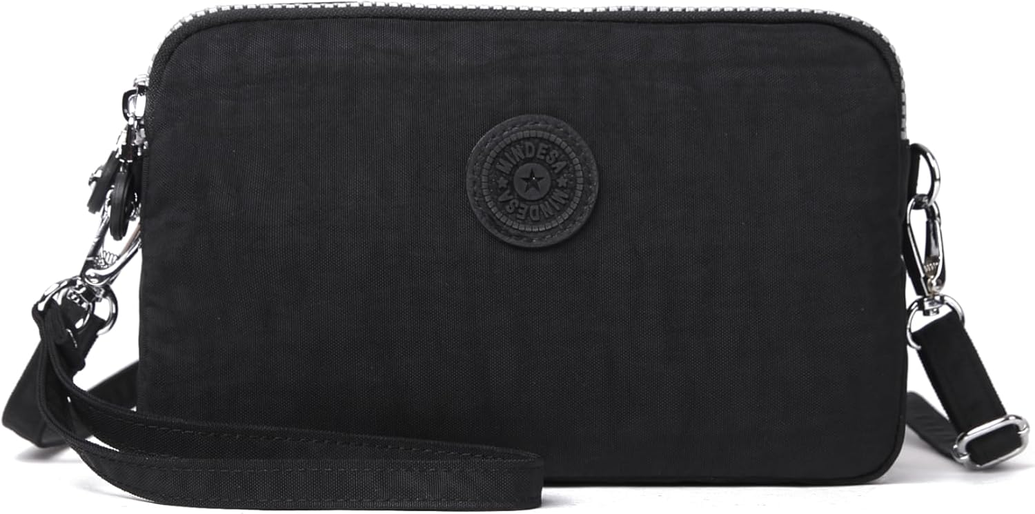 Stylish Nylon Small Crossbody Bag Handbag for Women Lightweight Mini Purse