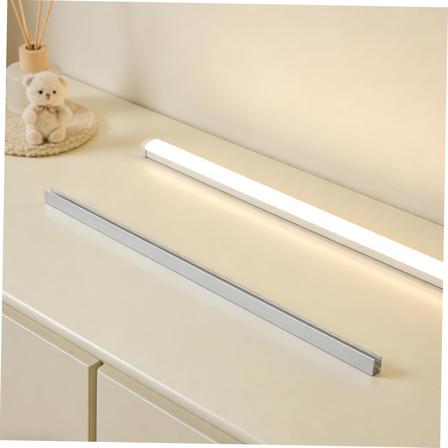 Wakauto LED Strip Light Channels with Efficient Heat Management 5pcs Aluminum U Shape 8x16mm and Excellent Light Diffusion for Professional Lighting Installations and Offices