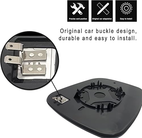 Miniatura 5 de Espejo calefactable de repuesto para Chrysler Town Country Dodge Grand Caravan RAM CV Volkswagen VW Routan 2012-2020, con placa de respaldo