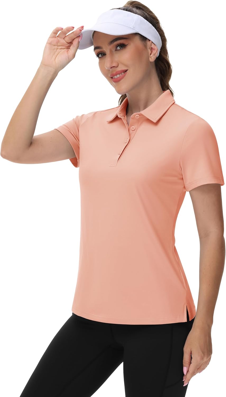 TACVASEN Women's Golf Polo Shirts Short Sleeve UPF 50+ Sun Protection Golf Shirts for Women Quick Dry Collared Polos - Image 2