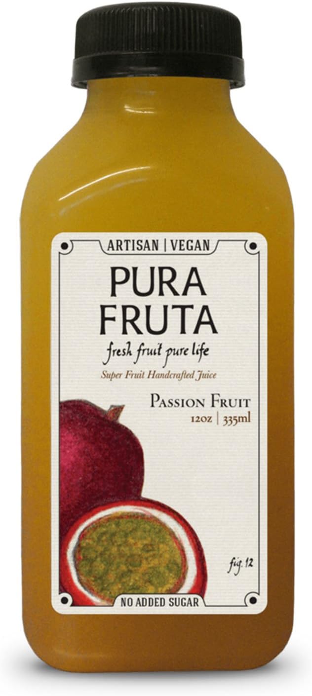 Pura Fruta Cold-Pressed Passion Fruit Juice 12oz. (Pack of 24)