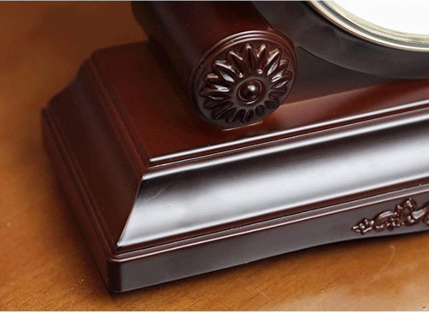 Mantel Clocks for Living Room Decor with Silent Movement Battery Operated Table Clock for Fireplace Mantel Office Desk Shelf & Home