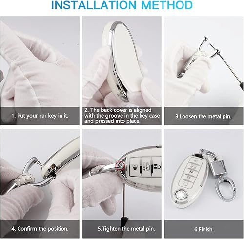 Miniatura 7 de 1797 Funda para llavero Nissan Altima Rogue Sentra Pathfinder Maxima Titan Murano Car Remote Key Chain Case Shell Protector Girly Cute 5 Button