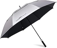 G4Free UV Protection Golf Umbrella 47/54/62/68 Inch Auto Open Windproof Double Canopy Extra Large Sun Rain Umbrella