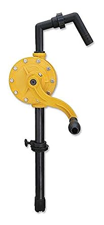 Groz Professional Plastic Rotary Drum Pump, Glass-Filled PP Body, Ryton Vanes, Viton Seal, 5L per 20 Turns, Fits 15-55 Gallon 50-205L Drums for Chemicals, DEF, AdBlue, Antifreeze 44191