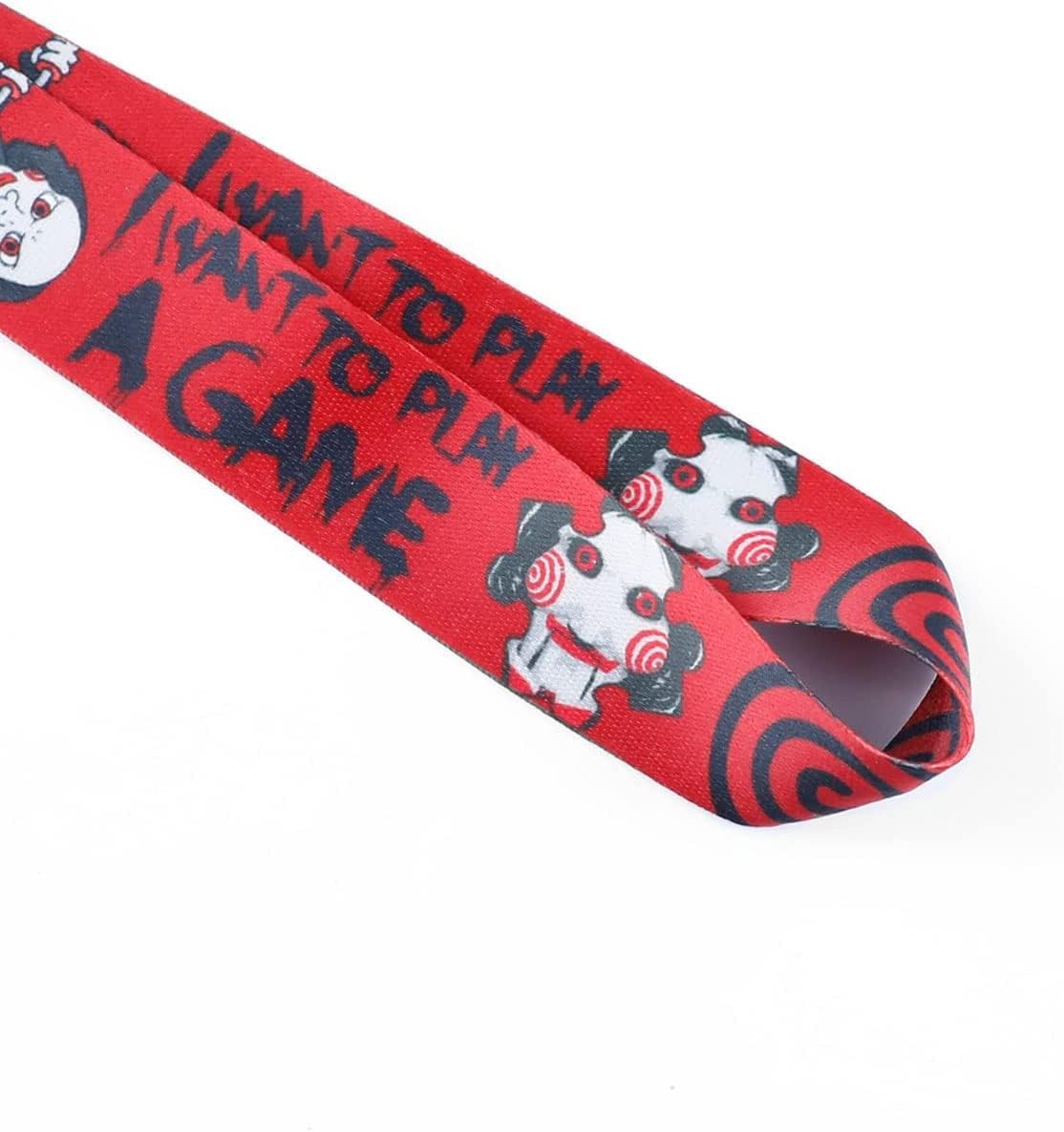 Saw Jigsaw Billy the Puppet Mask Classic Horror Film Movie 17.7" Neck Lanyard Keychain Holder ID Badge Mobile Phone Pin Strap image 4
