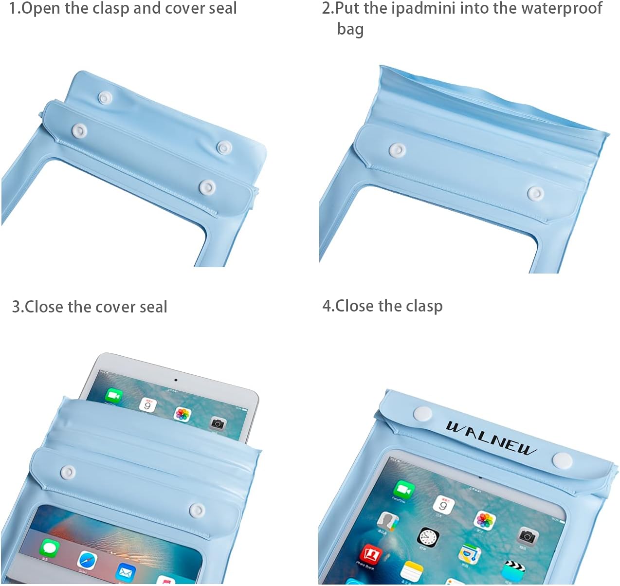 WALNEW Universal Waterproof Pouch & Protective Sleeve for 6.8 Inch Kindle Paperwhite 11th Generation Released in 2021