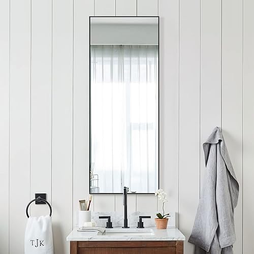 Miniatura 5 de MIRUO Espejo de longitud completa de 59 x 16 pulgadas, espejo de cuerpo completo, espejo dorado de piso y de longitud completa para pared, espejo