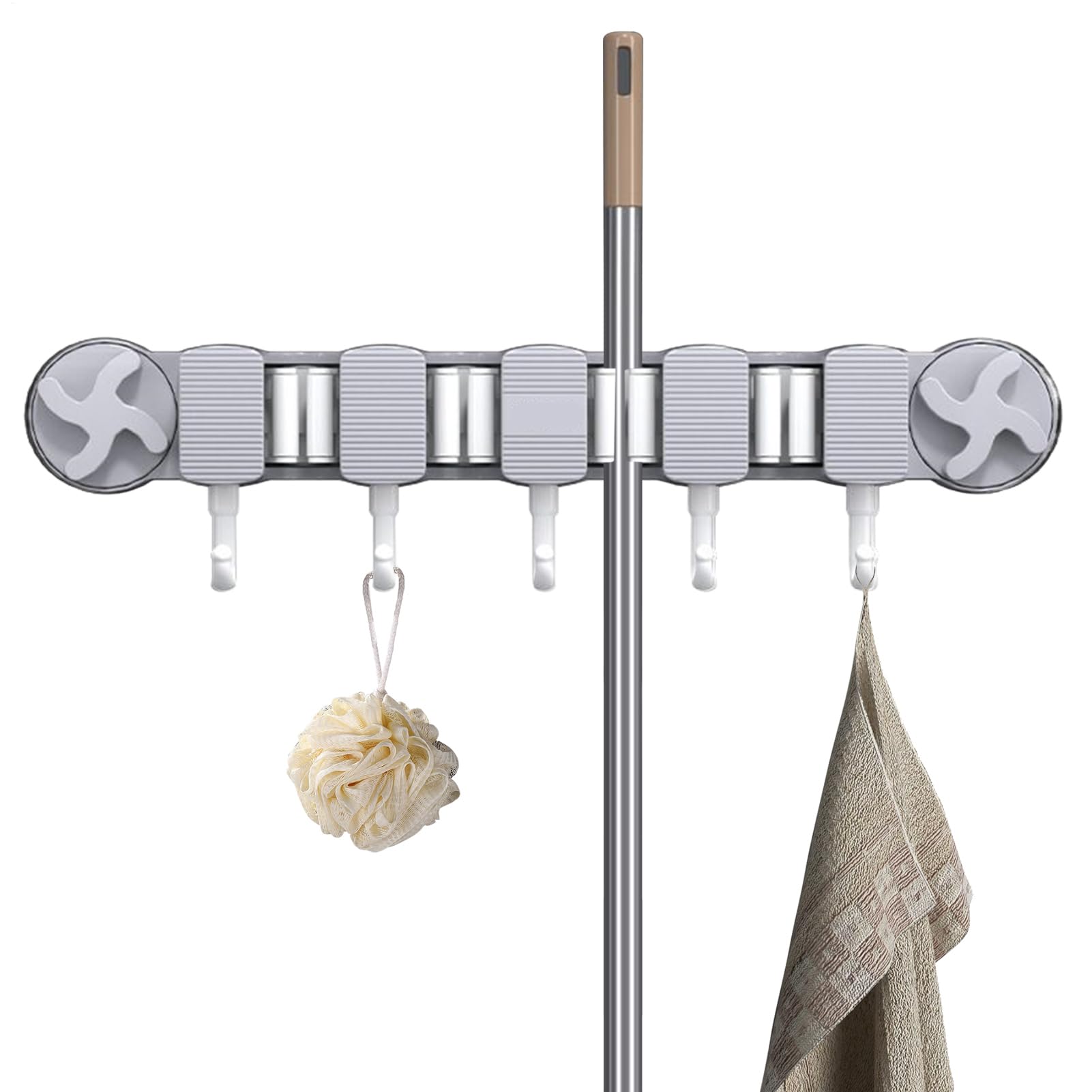 Porte-outils mural pour balais pour organiser le garage et la cuisine