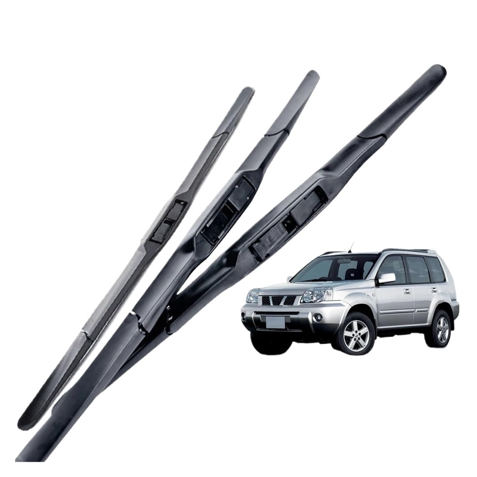 Spazzole tergicristallo per Nissan Per X-Trail T30 2000-2007 | Set di spazzole tergicristallo anteriori e posteriori per Nissan Per X-Trail T30 24"+16"+17" 2000-2007