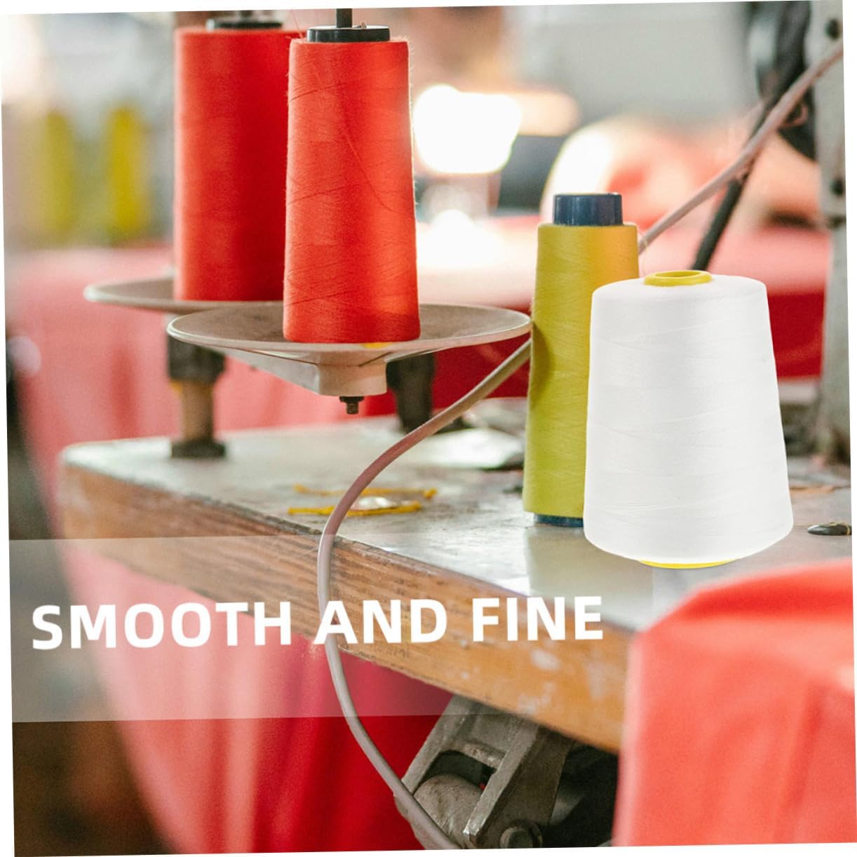 HOMSFOU 2rolls Yards Heavy Duty Sewing Thread for Machine and Hand Sewing Cuttable Quilting Thread Embroidery Floss for Projects