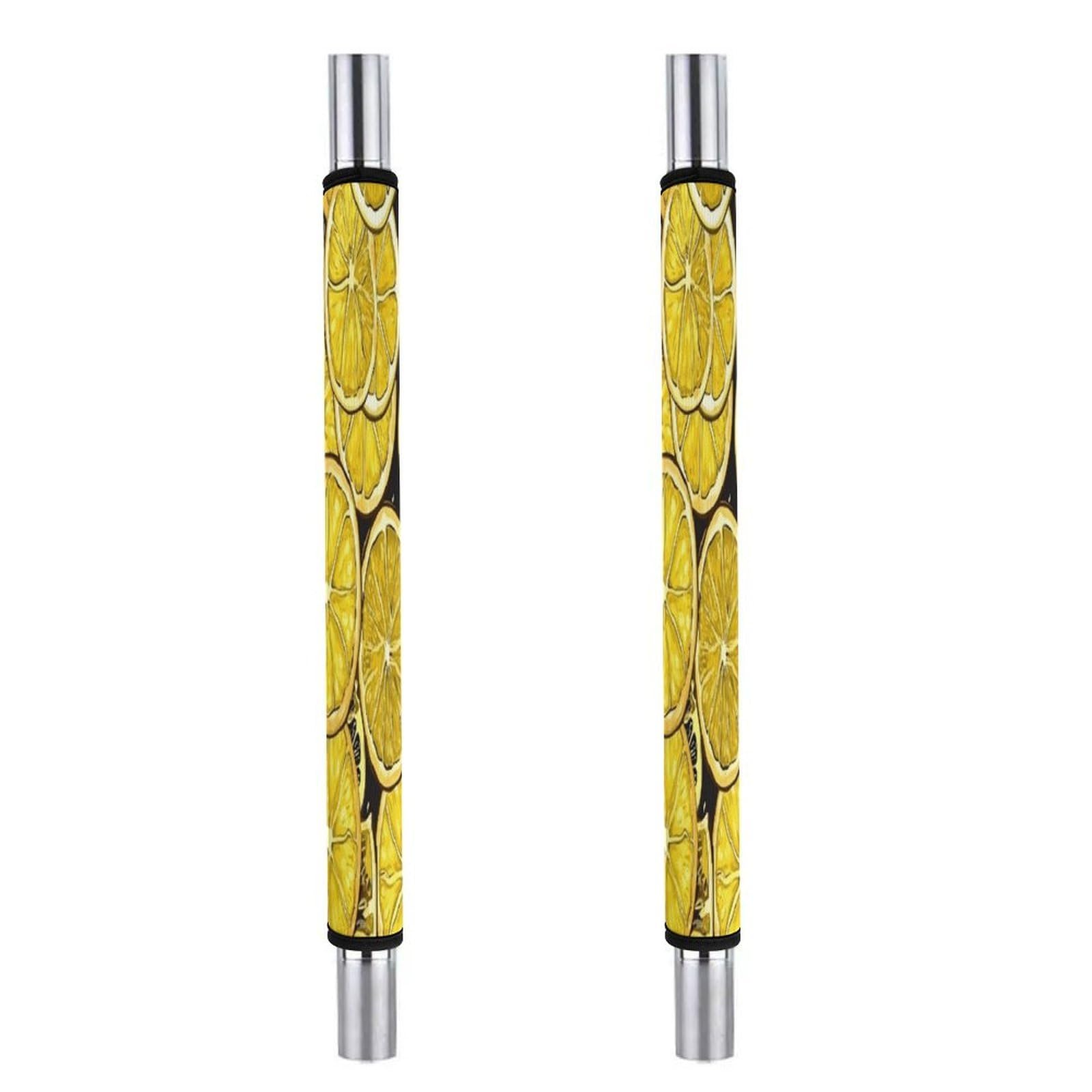 Adfgyerh Style Sliced Lemon Wallpaper Refrigerator Door Handle Covers 2 Pcs, Refrigerator Handle Covers Non-Slip Fridge Handle Covers For Oven Microwave Dishwasher Appliance Door Sleeves