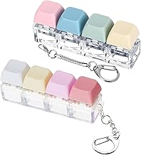 2 PCS keyboard fidget toy, keyboard fidget, keyboard keychain, Fidget Keychain Sensory Toys for Stress Relief and Focus Enhancement, Decompression Gift for Boys Girls, Stress Relief Anytime