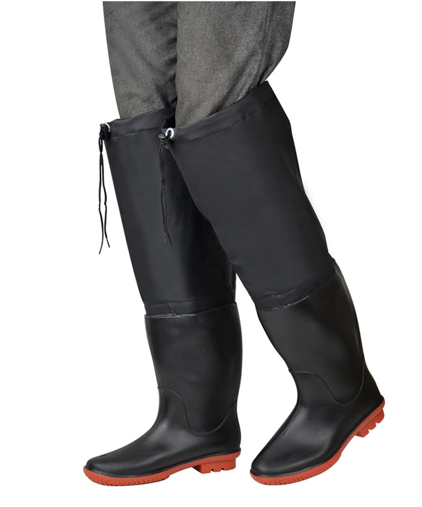 Pile Addensato Impermeabile Stivali da Pioggia All'aperto Alti 60 Cm Pantaloni Trekking Invernali da Trekking Stivali Pesca Antiscivolo Multiuso Trampolieri per Viaggi in Campeggio