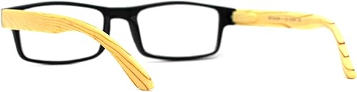 Miniatura 4 de Gafas de lectura clásicas rectangulares de madera con brazo articulado de plástico
