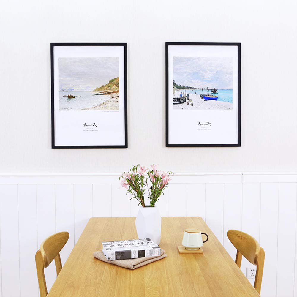 Bilderrahmen Personalisiertes Geschenk Massivholz Einfache Wand 26,5 × 38 cm Weiß