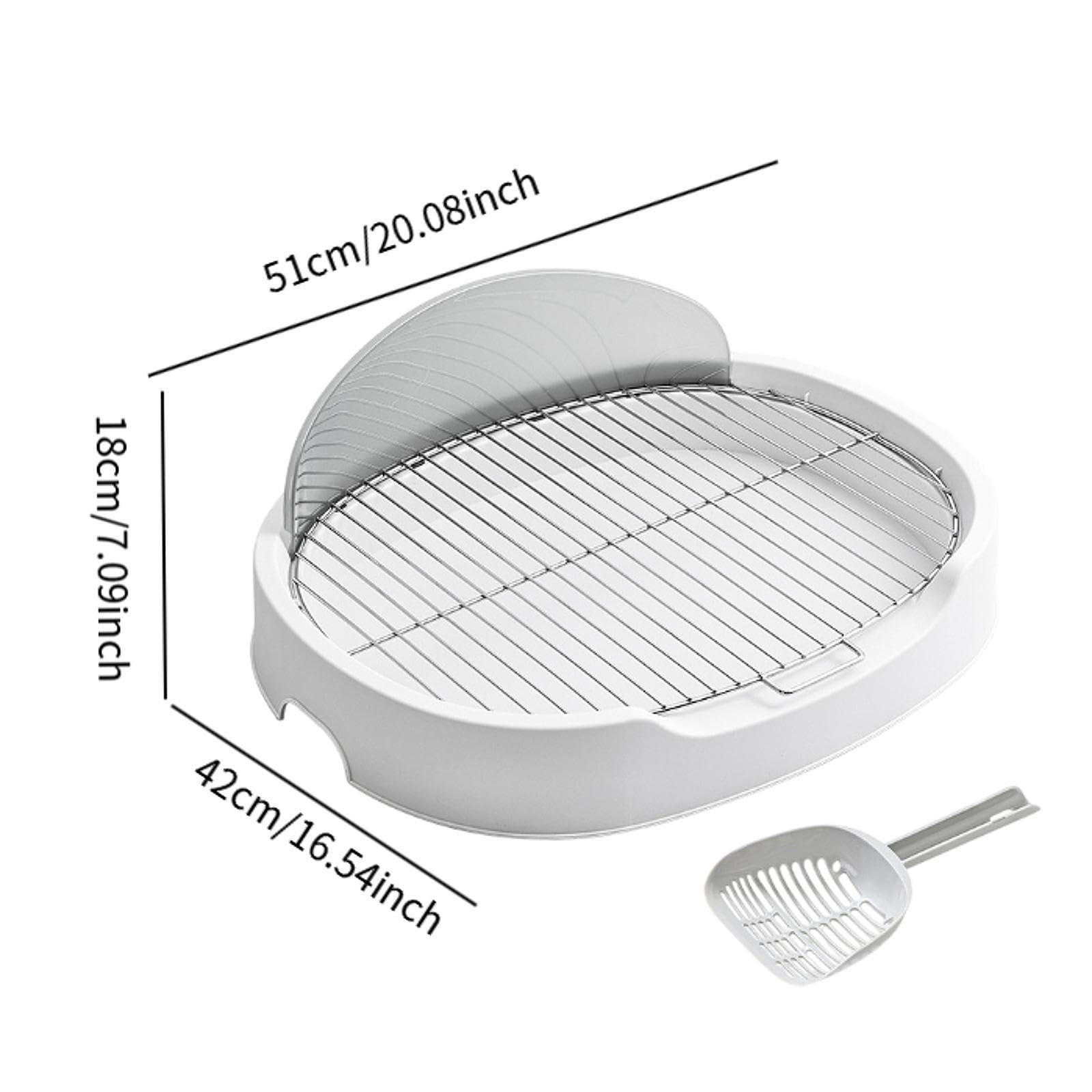 Generic Dog Toilet Pet Pee Toilet Puppy Potty Tray,Indoor Pet Litter Pan,Anti Splashing,Litter Box Training Corner for Small Dogs Cat, White, 18mm