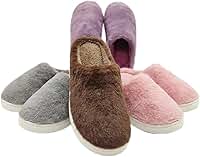 Pantufa Feminina de Pelúcia Nuvem, Solado Antiderrapante, Confortável, para Uso Interno, Disponível em Rosa, Marrom, Cinza e Roxo
