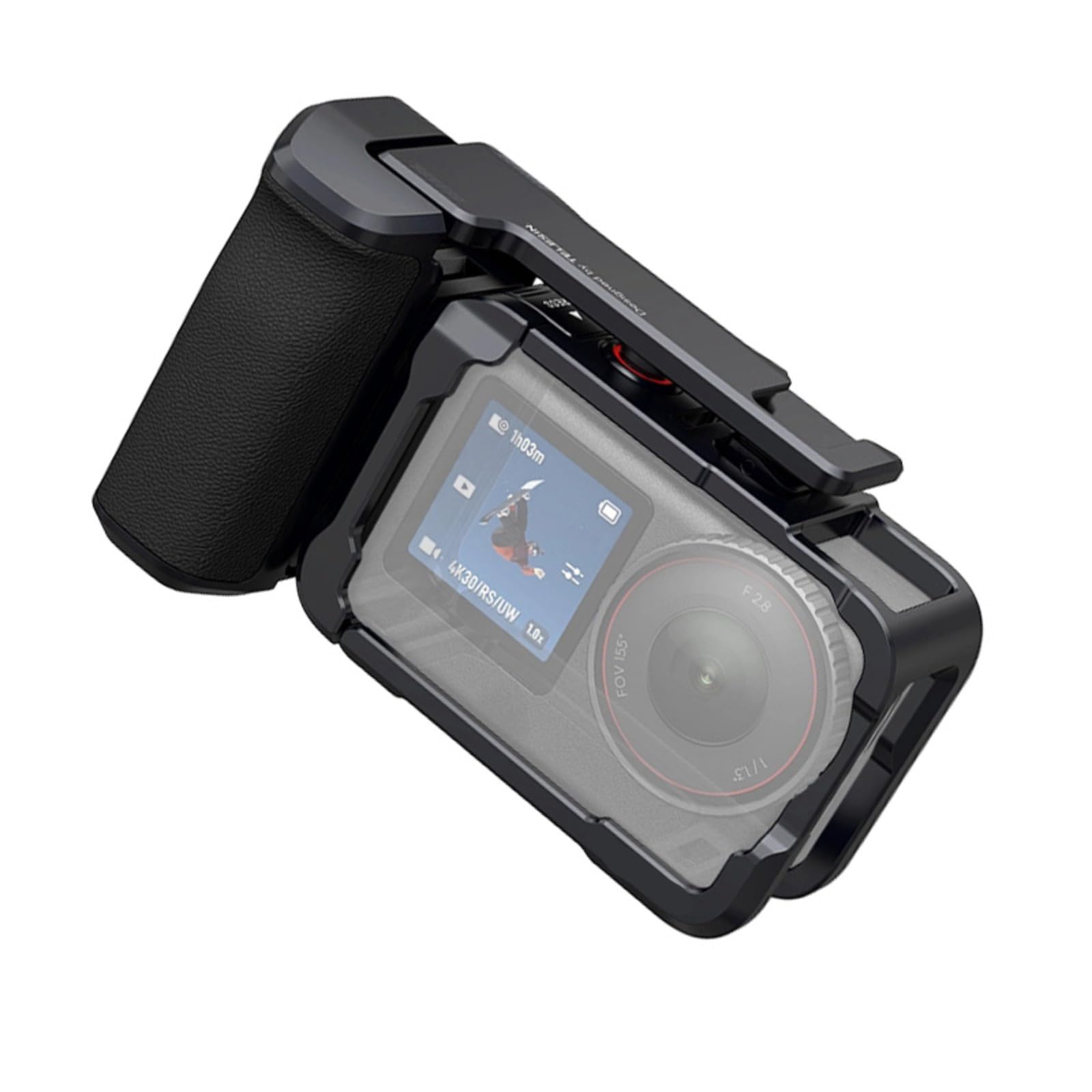 Set portatile con manico ergonomico e gabbia per fotocamera Action 6 Camera da 1/4 foro convertibile in treppiede in miniatura per una presa flessibile da strada
