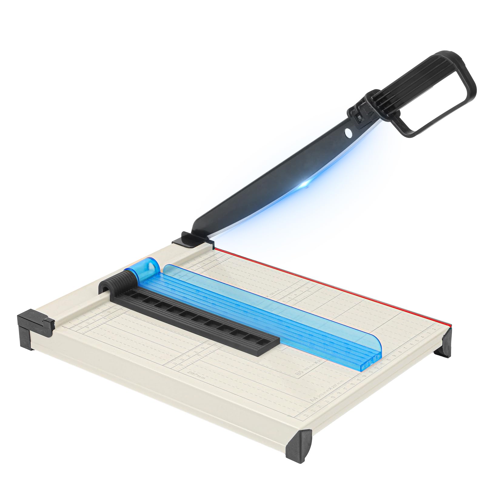 Professional 12IN Guillotine Paper Cutter for A4/A5/B5, 12-Sheet Capacity with Precision Grid & Safety Guard