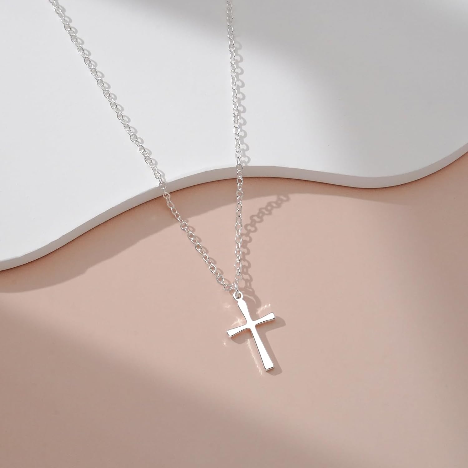 Cross Necklace for Women Dainty 14K Gold Silver Plated Cross Chain Pendant Christian Religious Baptism Faith Charm Trendy Jewelry Gift - Image 8