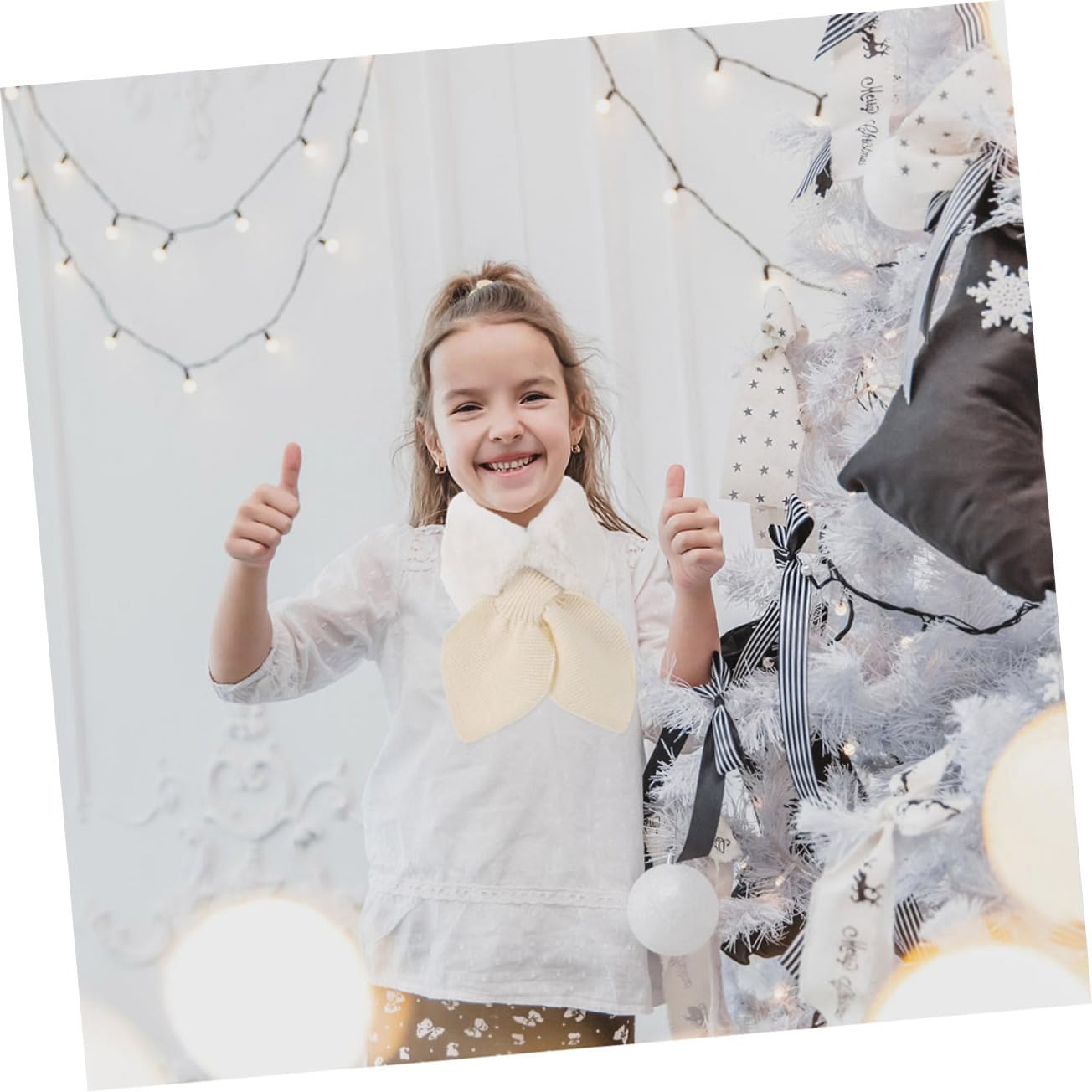 Didiseaon 2pcs Boy Girl Supply Scarf Plush Winter Scarf for Boys and Girls Outdoor Neck Warmer