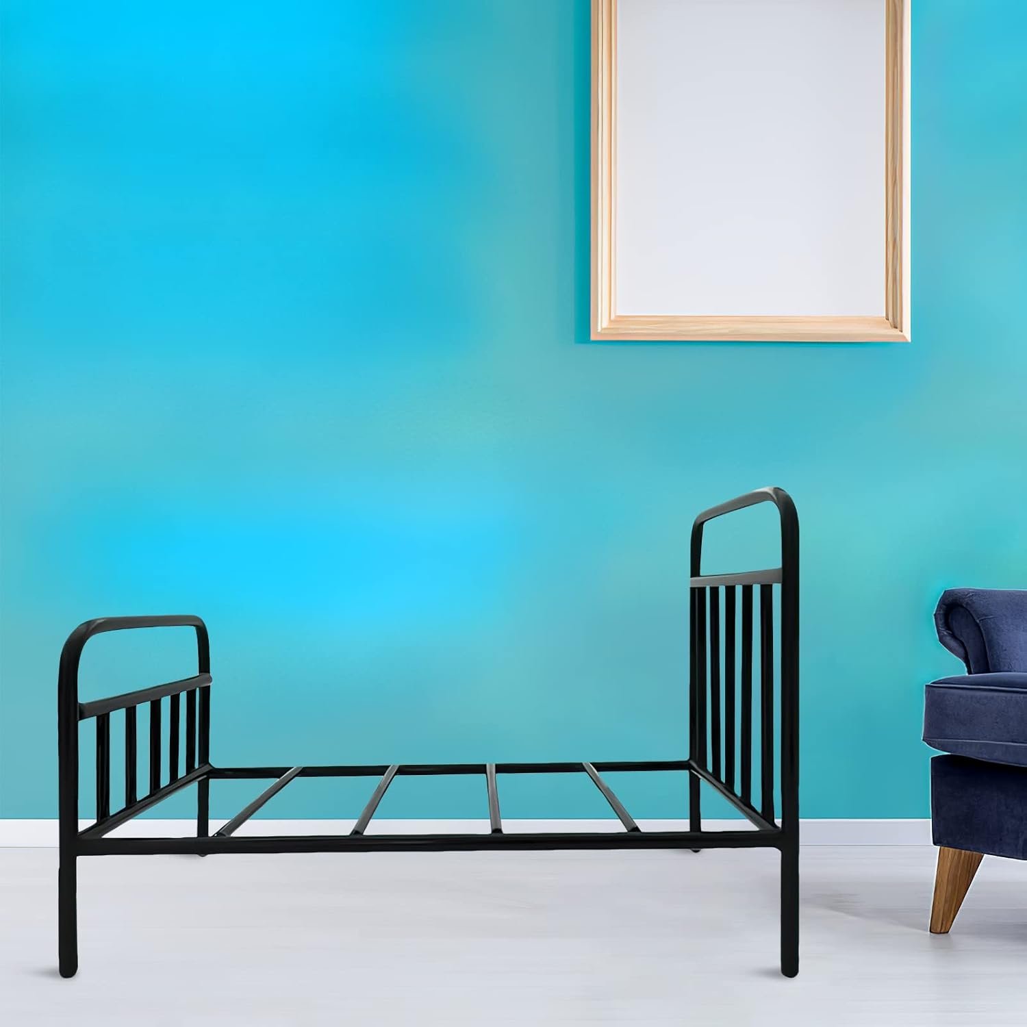 iplusmile Miniature Metal Doll House Bed Frame 6.29X4.33X3.93In Iron Dollhouse Bedroom Furniture Accessory for Tiny House Decoration and Kids Play - Image 9