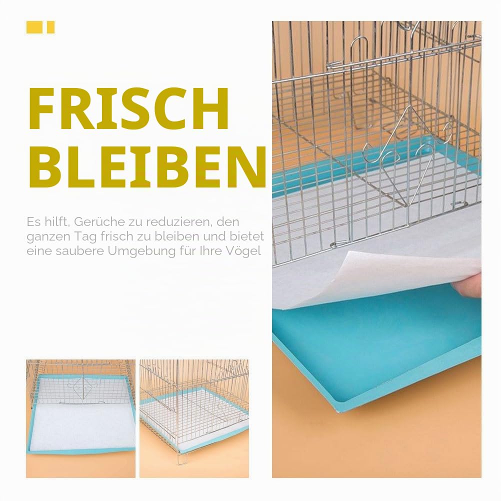 100 Stück Vogelkäfig Einlagen Verdickte Papierunterlage Für Vogelkäfige, Einstreu, Käfigpapier, Vogelkäfigzubehör, Einweg Käfigeinlagen, Vogelpapiereinlagen