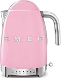 Smeg, Bouilloire à Température Variable KLF04PKEU 1,7 L, Plusieurs Température, Filtre Anticalcaire Lavable, Arrêt Automatique de Sécurité, Indicateur de Niveau d'Eau, Range Câble, 2400W, Rose - 1