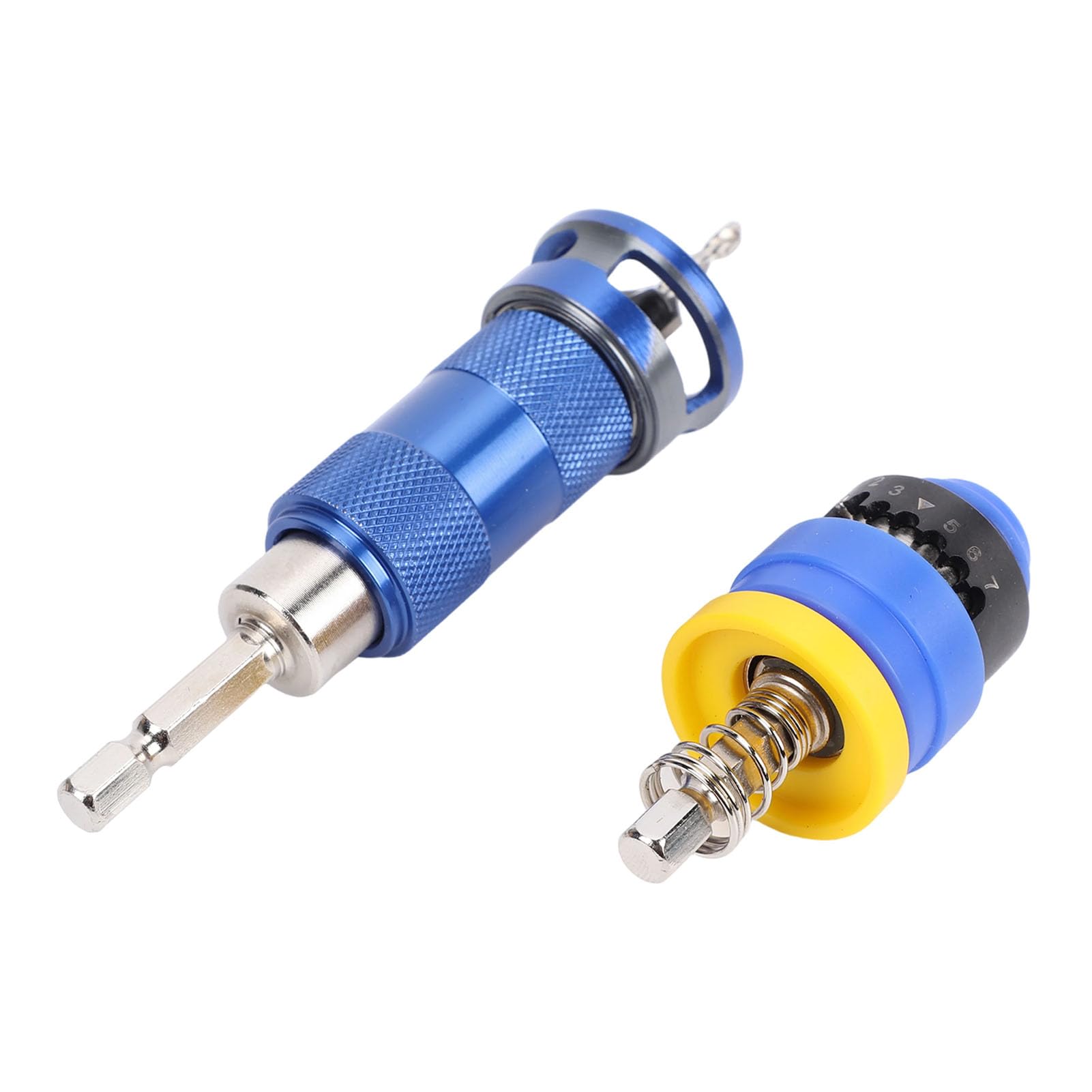 Juego de Brocas Avellanadoras, Brocas Avellanadoras con Tope de Profundidad Ajustable de 3,2 Mm a 4,8 Mm con Anillo de Profundidad Semiautomático, para Decoración de