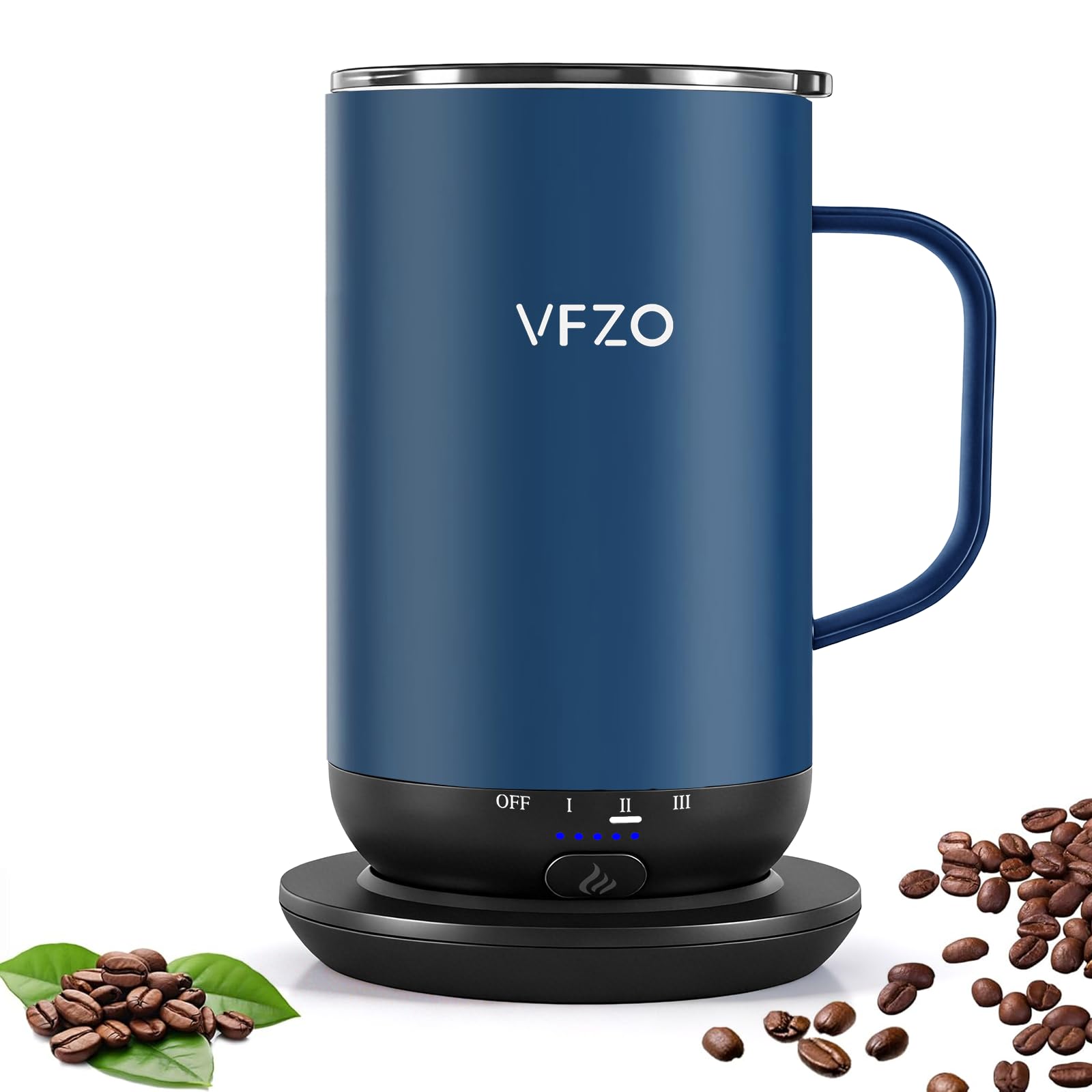 Photo 1 of VFZO Self Heating Coffee Mug,High-Capacity- 18 oz, 180 Min Battery Life, Smart Heated Coffee Mug?Smart Mug, Simple Temperature Control Operation, Gifts for Family Members (Navy Blue)