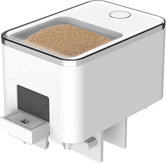 Comedero Automático Para Peces EcoGleam - 100ml, Temporizador 12/24h, Alimentación Ajustable, Para Acuarios Y Estanques