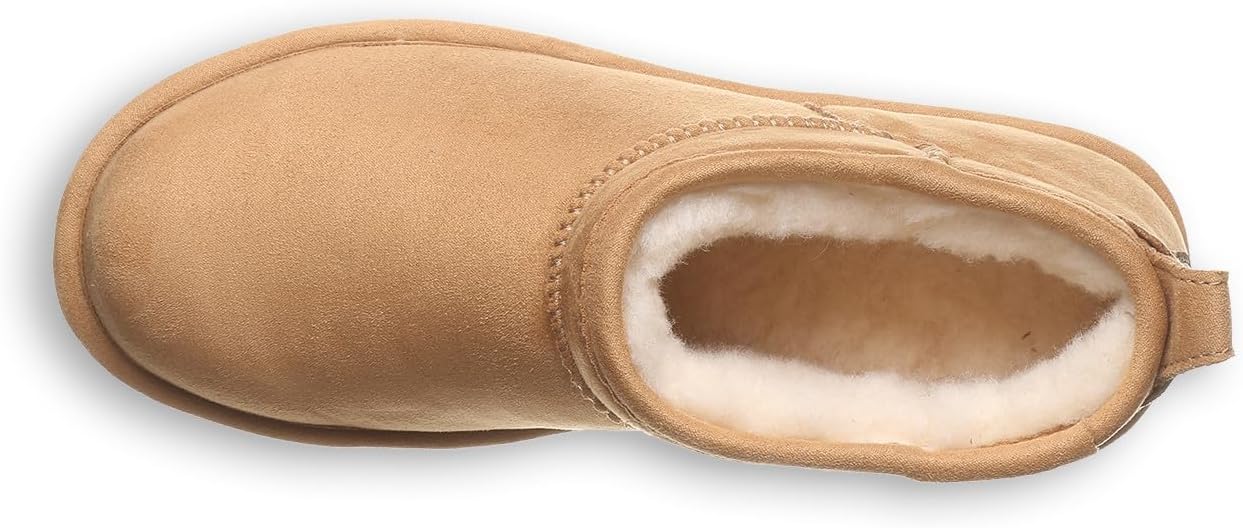 BEARPAW Women's Shorty Vegan Iced Coffee Size 9 | Women's Ankle Boot | Slip On Boot | Comfortable Winter Boot