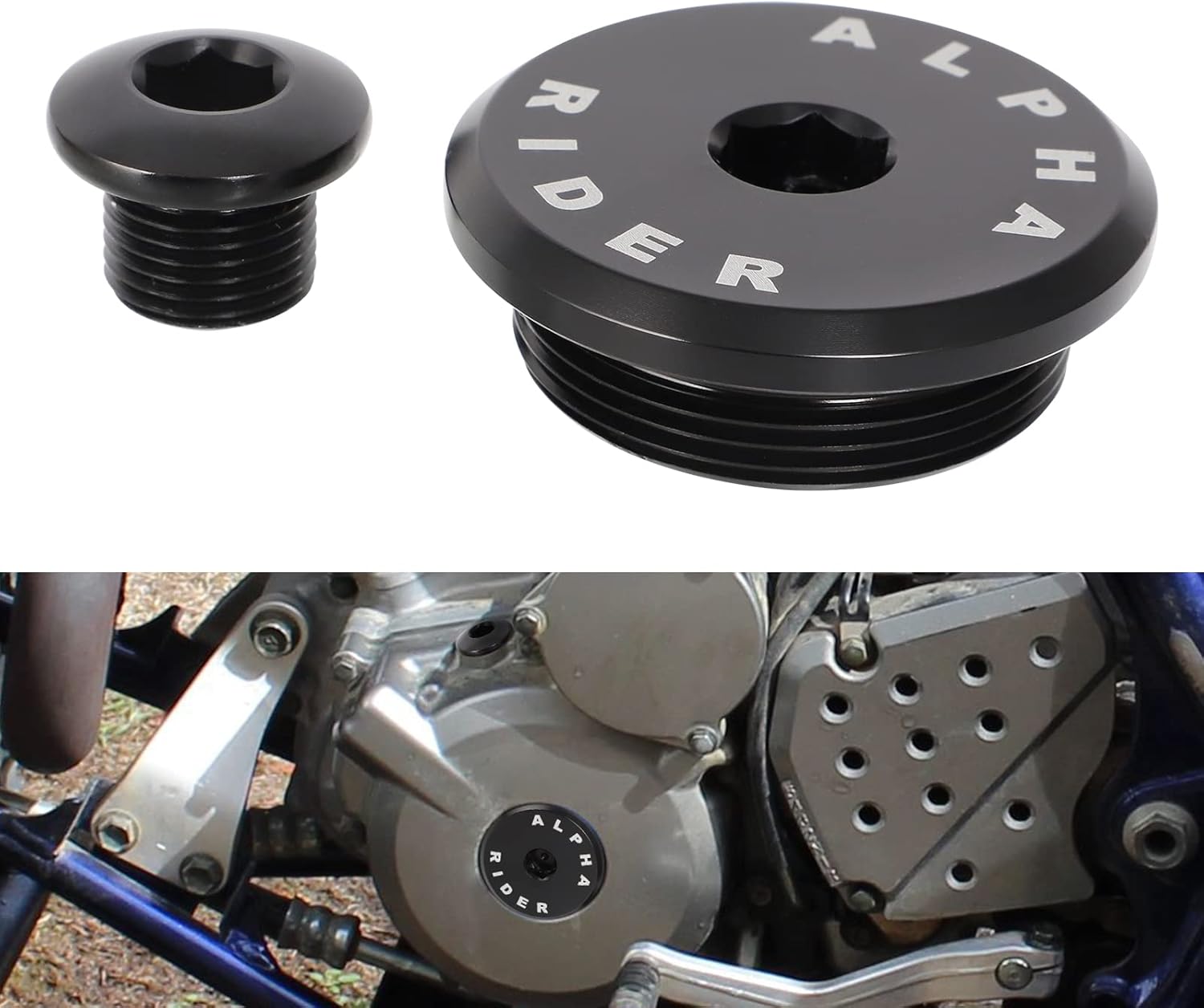 Motorcycle Engine Timing Replacement Plug Bolts For SUZUKI QUADSPORT Z400 LTZ400 Z250 LTR 450 CNC Aluminum Engine Timing Cover Cap Plug,2PCS (Black)