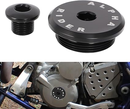 مسامير استبدال توقيت المحرك للدراجات النارية لسوزوكي QUADSPORT Z400 LTZ400 Z250 LTR 450 CNC غطاء توقيت محرك الألومنيوم ، 2PCS أسود