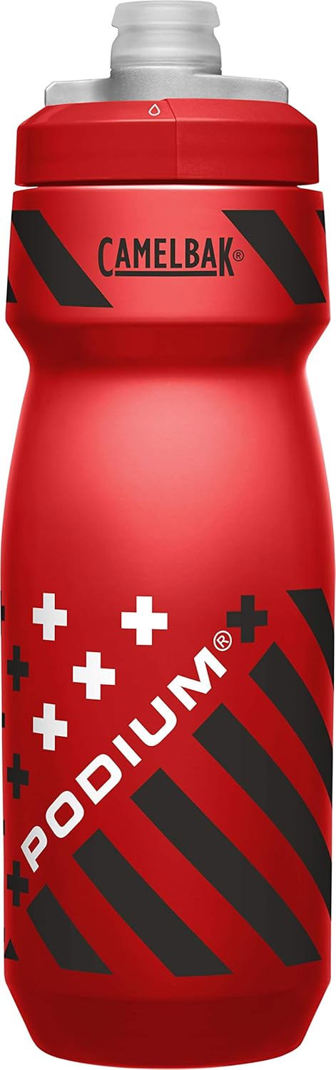 Podium Bike Bottle 24oz, Red, Check Stripes LE : Sports & Outdoors