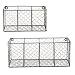 DII Farmhouse Vintage Chicken Wire Wall Basket, Set of 2 Assorted, Rustic Bronze