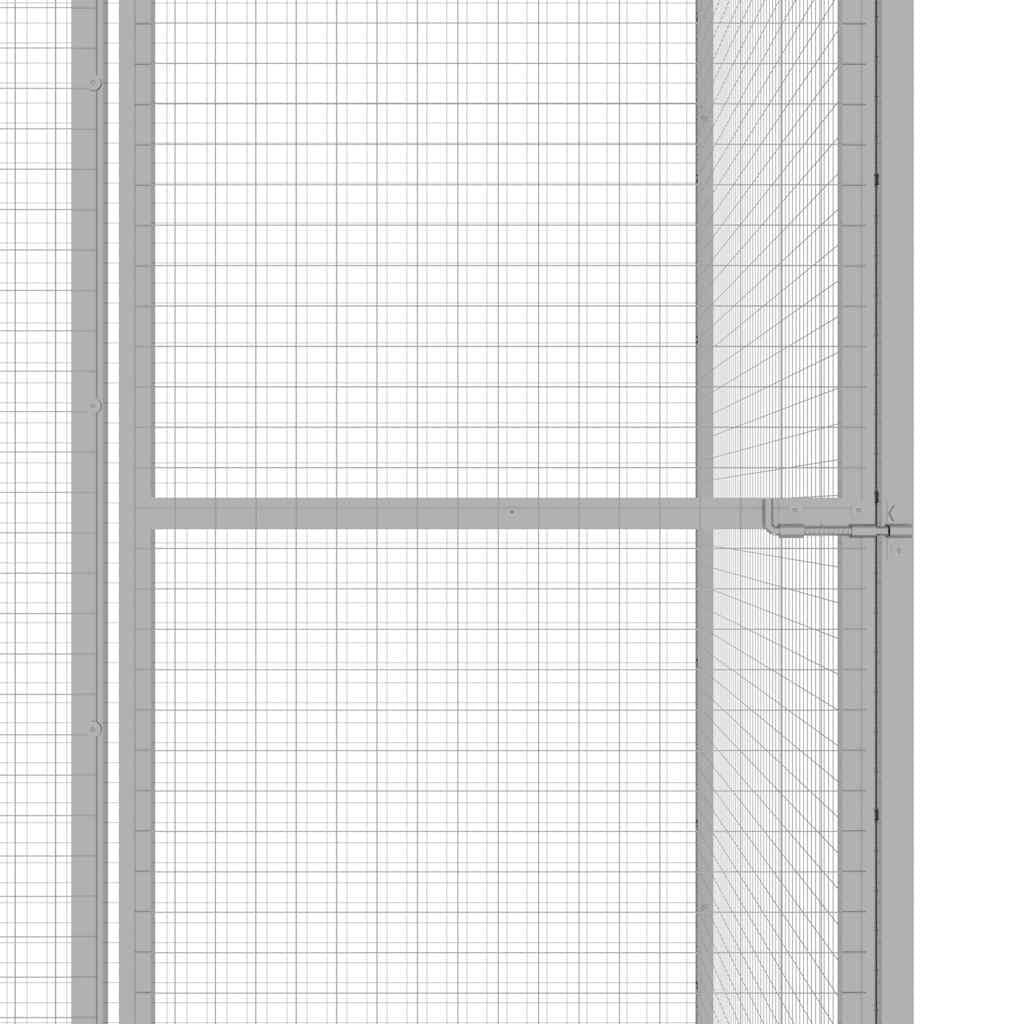 Klatka dla kota 3 x 1,5 x 1,5 m ze stali ocynkowanej, wytrzymała obudowa zewnętrzna z zamykanymi drzwiami i metalową kratką dla optymalnej cyrkulacji powietrza.